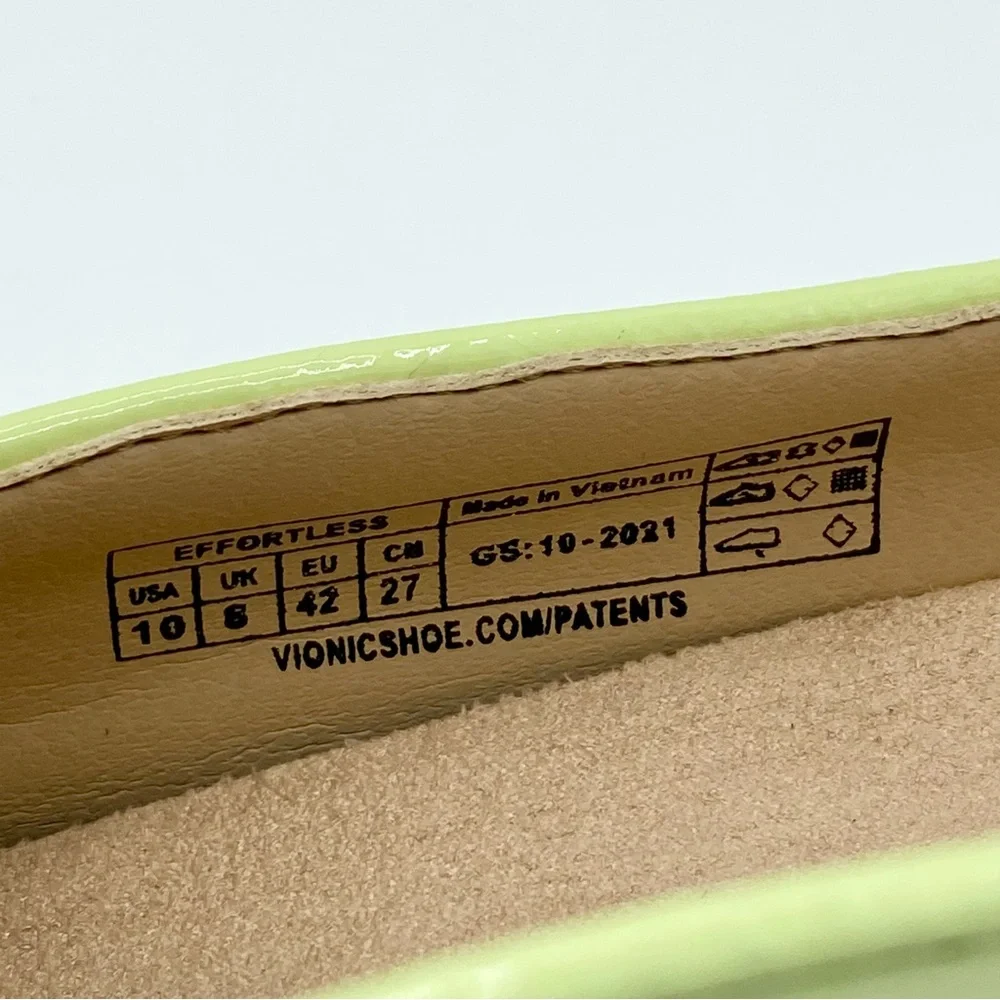 VIONIC Pale Lime Effortless Nubuck Slip-On Sneaker Size 10